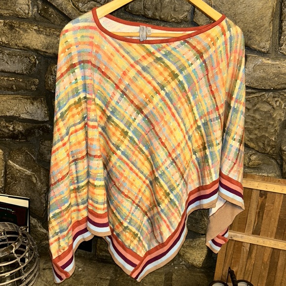 Anthropologie Bl>NK poncho size XS/s petite. Beautiful fall colors. EUC. Worn 1X - Picture 2 of 6